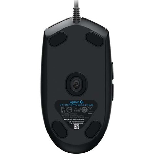 2920397 | Logitech Mouse G102 LIGHTSYNC Gaming black voor Rechtshandigen