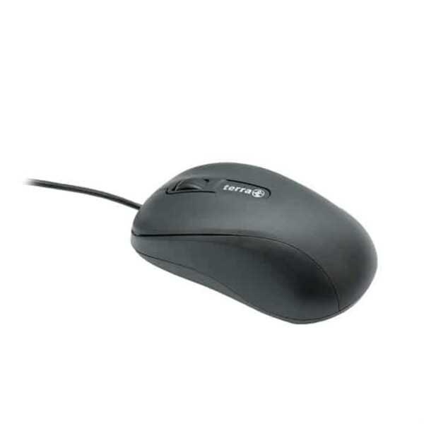 2920513 | TERRA Mouse 1500 Corded USB black 3-toetsen, symmetrisch, met kabel, 1,80m