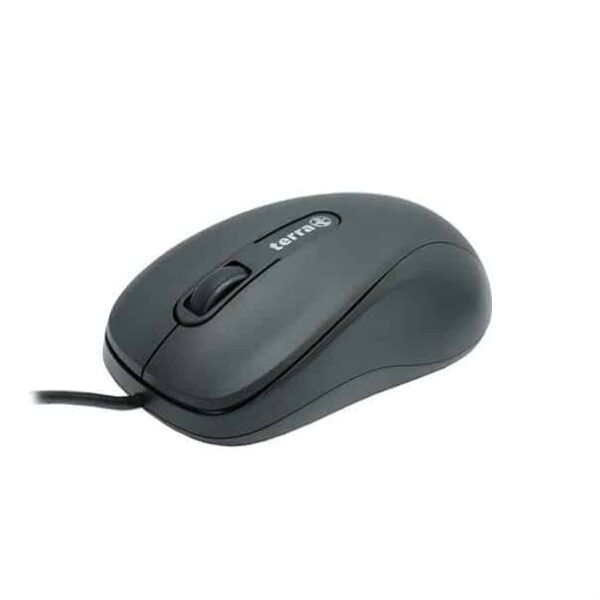 2920513 | TERRA Mouse 1500 Corded USB black 3-toetsen, symmetrisch, met kabel, 1,80m